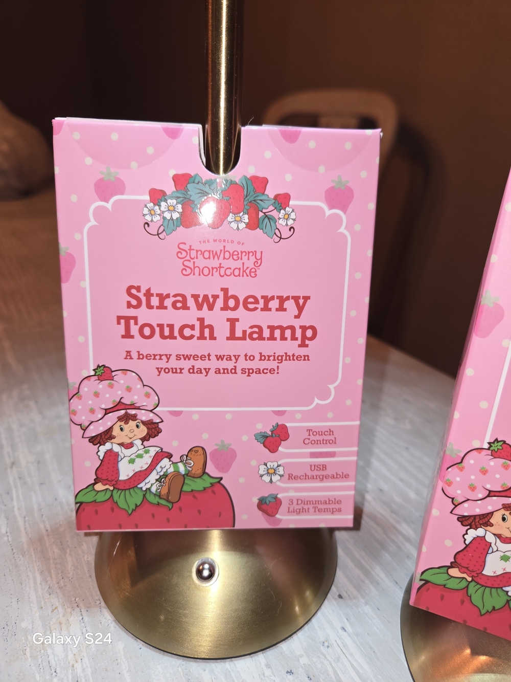 Strawberry Shortcake Strawberry Touch Lamp 3 Light Temps Glass Top New - Picture 2 of 8